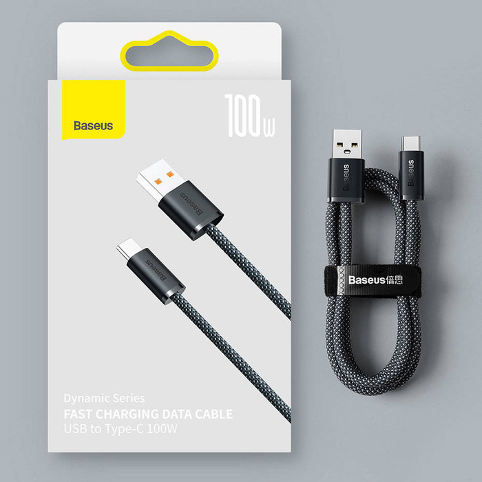 Baseus Dynamic Series kabel USB - USB Typ C 100W 2m szary (CALD000716)