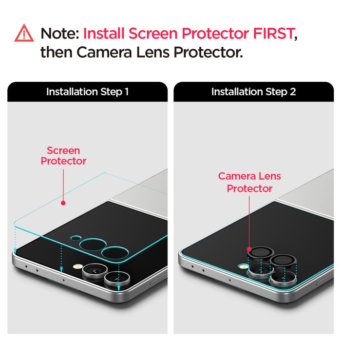 OSŁONA APARATU SPIGEN SAMSUNG GALAXY Z FLIP 7 OPTIK PRO HD GLAS.TR ”EZ FIT” CAMERA PROTECTOR 2-PACK CZARNA