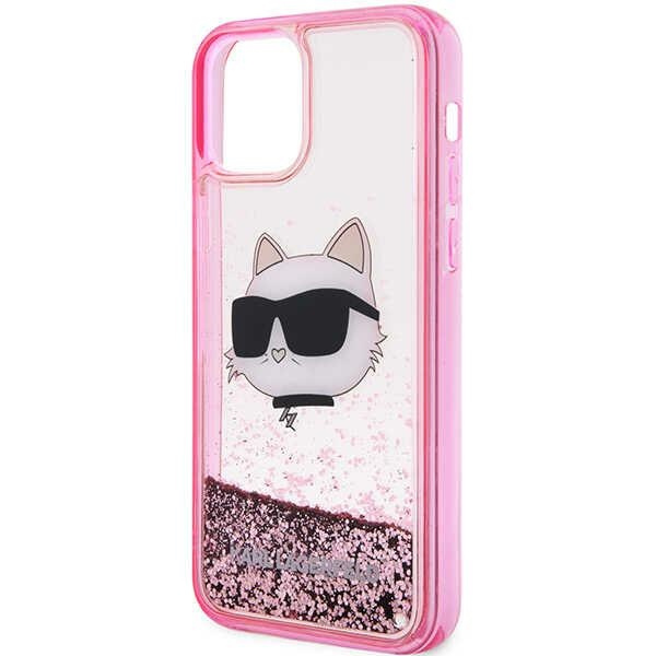 Etui Karl Lagerfeld KLHCP12MLNCHCP iPhone 12/ 12 Pro 6,1" różowy/pink hardcase Glitter Choupette Head Case