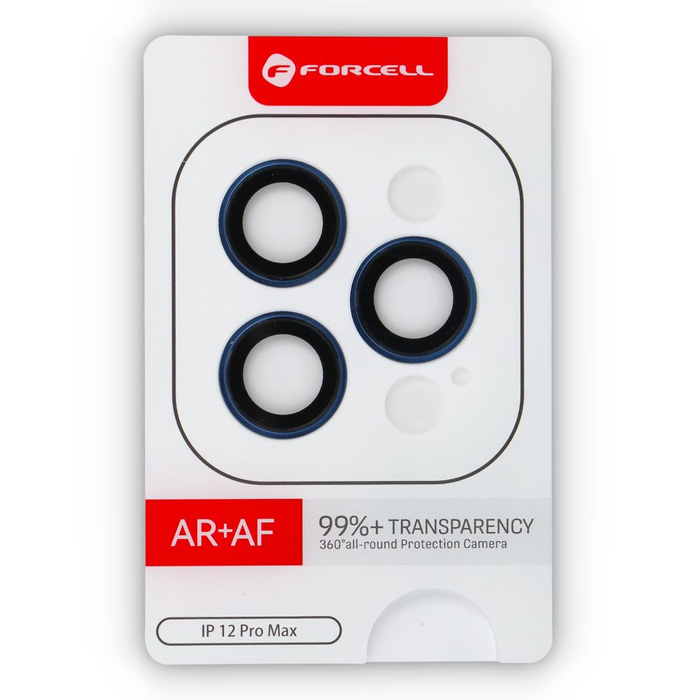 Szkło hartowane na aparat do iPhone 12 Pro Max Forcell Premium pacyficzny niebieski 0INT