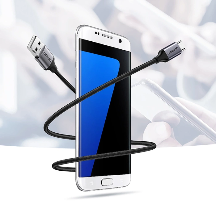 Kabel Ugreen US290 60148 USB-A / micro USB 2.4A 2m - szary