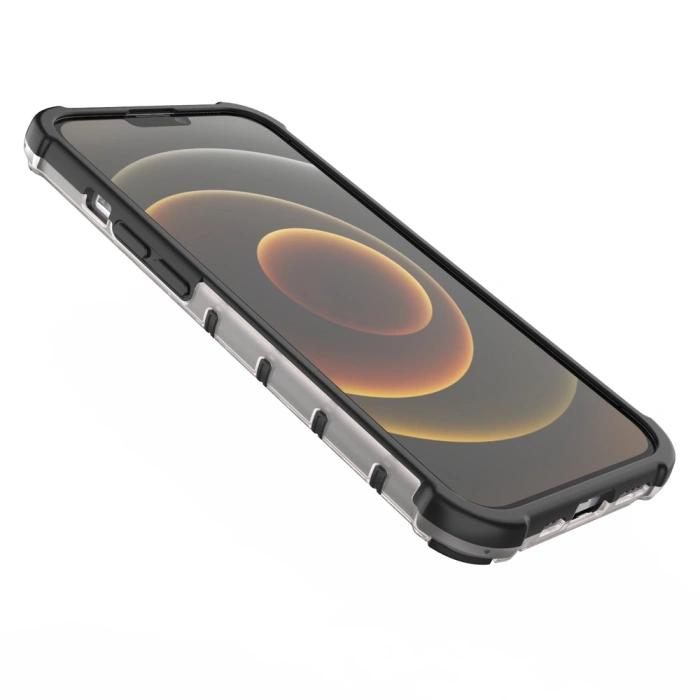 Honeycomb etui pancerny pokrowiec z żelową ramką iPhone 13 czarny