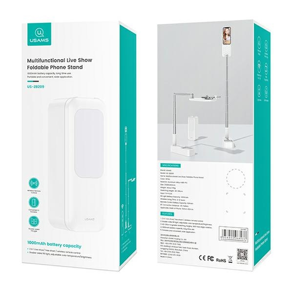 Lampa LED USAMS Multifunkcyjna Live Show Biały