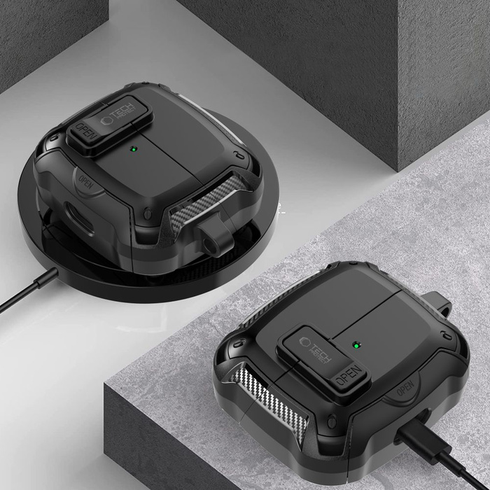 TECH-PROTECT CARBONOX MAGSAFE SAMSUNG GALAXY BUDS 3 / 3 FE / 3 PRO BLACK