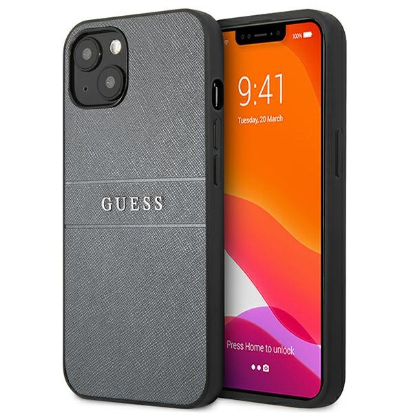 Etui GUESS Apple iPhone 13 Mini Saffiano Strap Szary Case