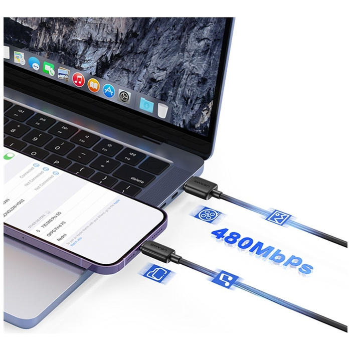 Kabel USAMS KY Series US-SJ689 2.4A      USB-A do Lightning 1m biały