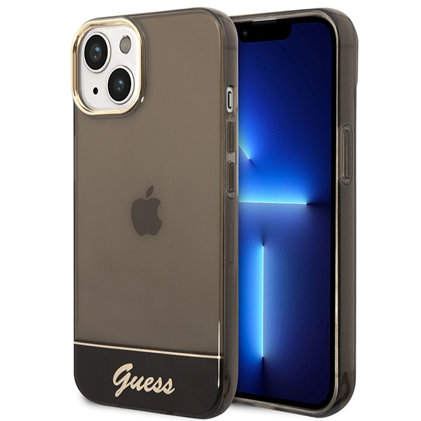Etui GUESS Apple iPhone 14 Translucent Czarny Hardcase