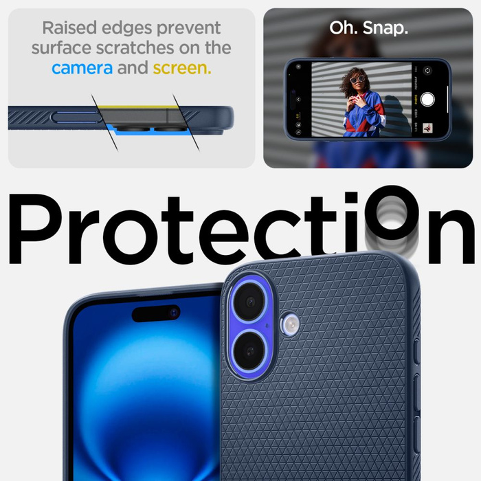 Etui iPhone 16 Spigen Liquid Air Navy Blue