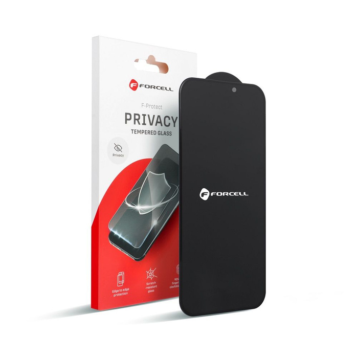 Szkło hartowane do iPhone XR / 11 Forcell Privacy Glass czarne