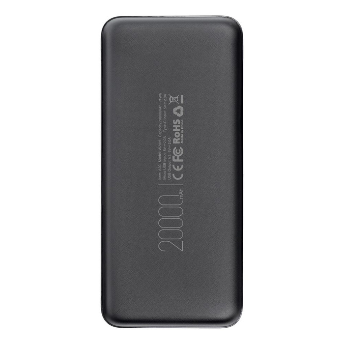 VEGER powerbank 20000 mAh 2A A20 (W2015) czarny EOL