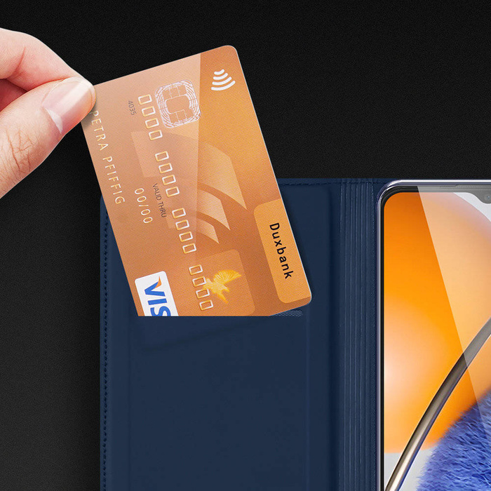 Etui Dux Ducis Skin Pro etui do Huawei nova Y61 pokrowiec z klapką portfel na kartę podstawka czarne Case