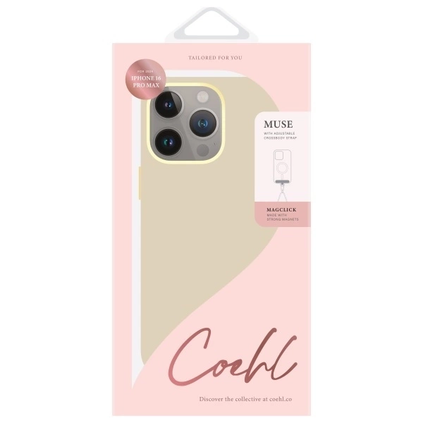 Etui UNIQ Coehl Muse iPhone 16 Pro Max 6.9" Magnetic Charging kremowy/cream