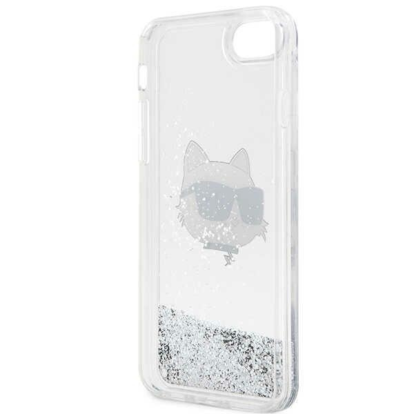 Etui Karl Lagerfeld KLHCI8LNCHCS iPhone 7/8/ SE 2020/2022 srebrny/silver hardcase Glitter Choupette Head Case