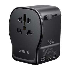 Uniwersalny adapter podróżny / ładowarka sieciowa Ugreen S550, 65W, 2x USB-C, 1x USB-A