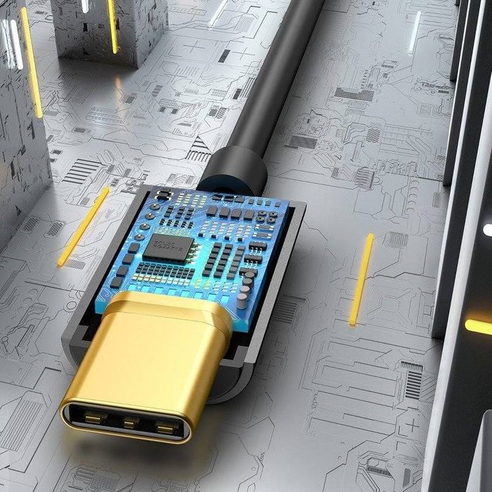 Przejściówka BASEUS Adapter Audio USB-C Mini Jack 3,5mm L54 Czarny