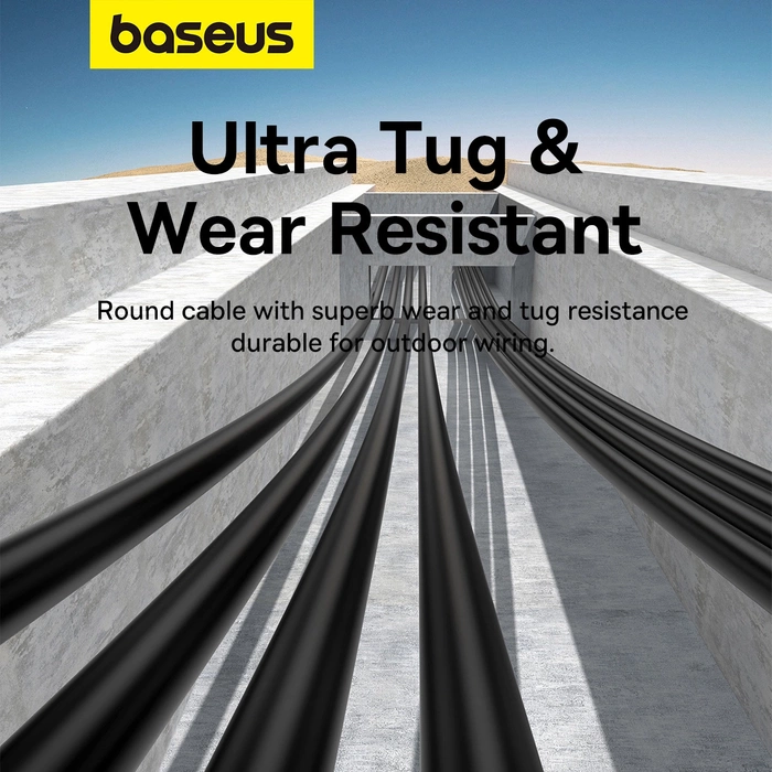 Kabel sieciowy Baseus Ethernet CAT5, 8m (czarny)