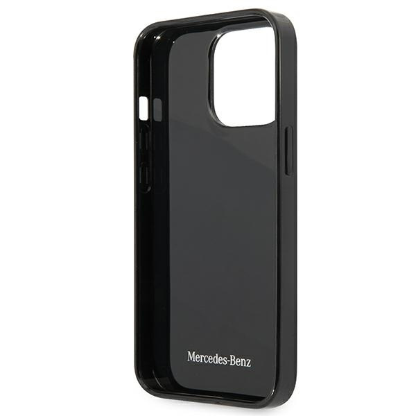 Etui MERCEDES Apple iPhone 13 Pro Silver Stars Pattern Czarny Hardcase