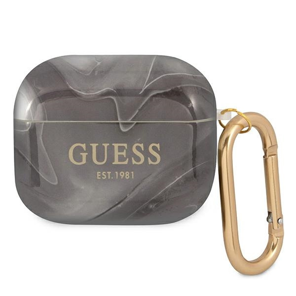 Etui GUESS Apple AirPods 3 Marble Collection Czarny Case