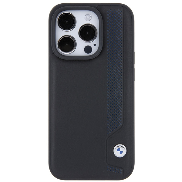 Etui Bmw Bmhcp15l22rbdk Iphone 15 Pro 6.1" Czarny/black Hardcase Leather Blue Dots Case