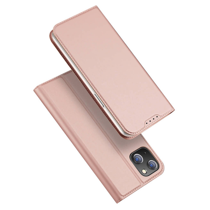 Etui do iPhone 15 Plus pokrowiec z klapką i portfelem Dux Ducis Skin Pro - różowe Case