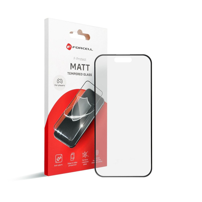 Szkło hartowane do iPhone X / XS / 11 PRO Forcell Matt Glass czarne
