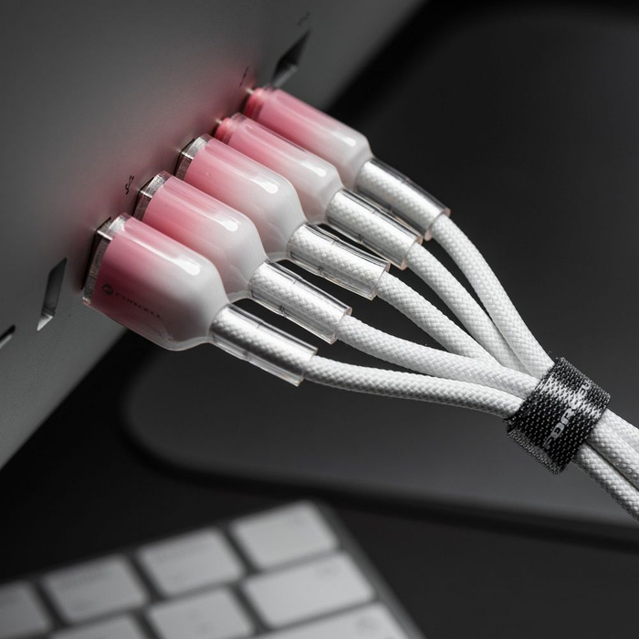 Kabel USB A do Micro USB Forcell F-Energy QC3.0 2,4A 18W Gradient 1 m C351 biały