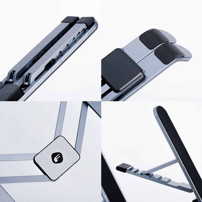 Uchwyt na laptop / tablet biurkowy składany Forcell F-Grip Fold Stand H Pro szary