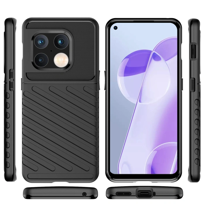 Thunder Case elastyczne pancerne etui pokrowiec OnePlus 10 Pro czarny