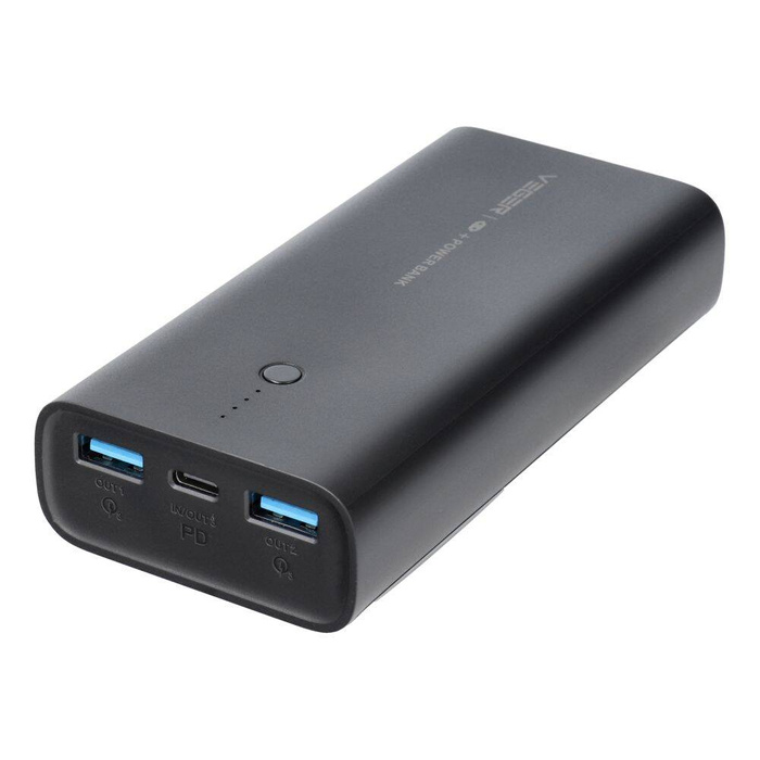VEGER powerbank 10000 mAh PD QC3.0 20W ACE100 (W1146) czarny.