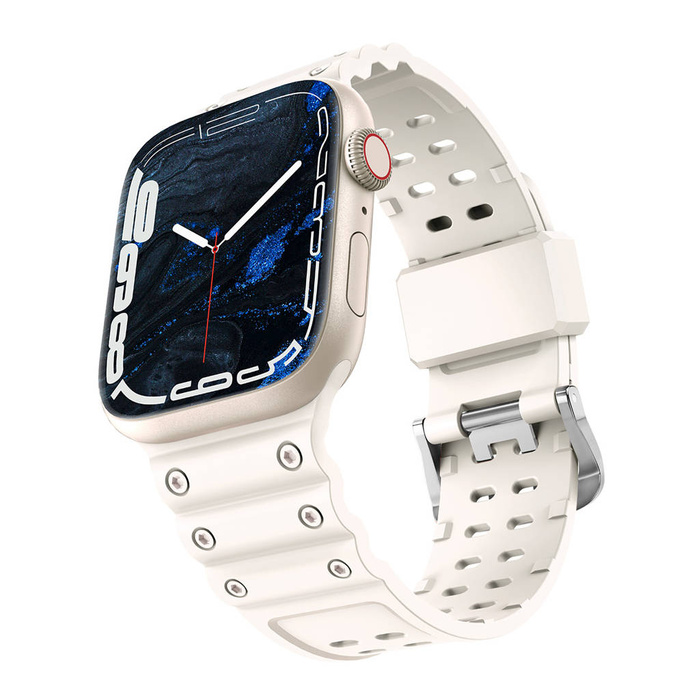 Pasek Strap Triple Protection pasek Apple Watch SE, 8, 7, 6, 5, 4, 3, 2, 1 (41, 40, 38 mm) opaska bransoleta beżowy