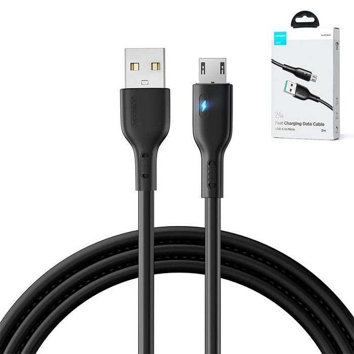 Kabel USB - micro USB 2.4A 2m Joyroom S-UM018A13 - czarny