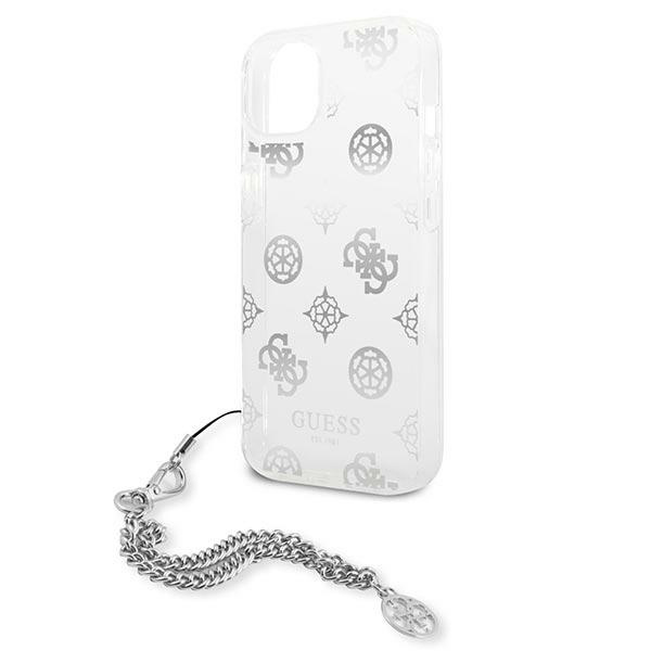 Etui GUESS Apple iPhone 13 Mini Peony Chain Collection Srebrny Hardcase