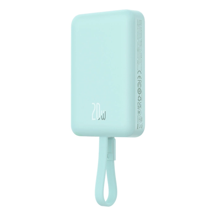 Powerbank Baseus Magnetic Mini MagSafe 10000mAh 20W z wbudowanym kablem Lightning 0.3m Niebieski