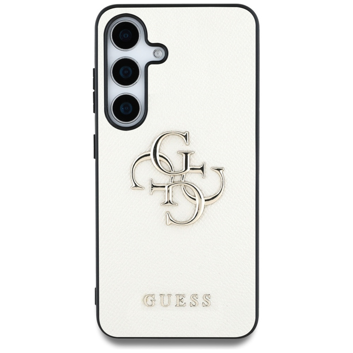 Etui Guess Grained Big 4G Logo Small      Classic Logo do Samsung Galaxy S25 beżowy