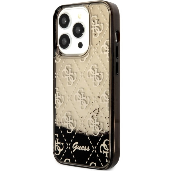 Etui Guess GUHCP14LLC4PSGK iPhone 14 Pro 6.1" czarny/black hardcase Liquid Glitter 4G Transculent Case