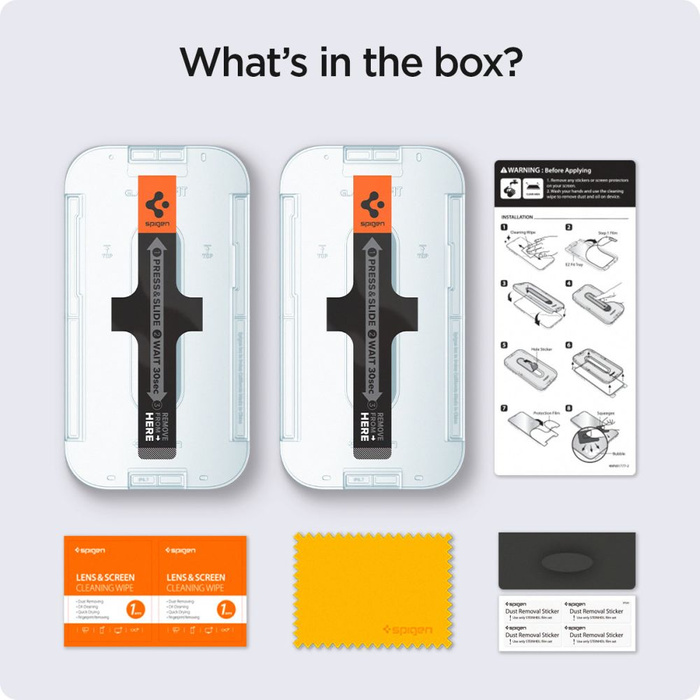 Szkło Hartowane SPIGEN iPhone 16E / 14 / 13 Pro / 13 Glas.Tr  ”ez Fit” 2-Pack