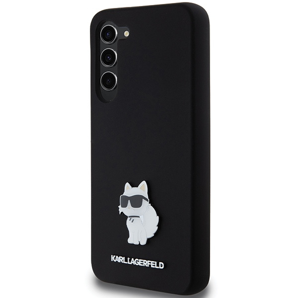 Etui Karl Lagerfeld KLHCS24MSMHCNPK S24+ S926 czarny/black hardcase Silicone Choupette Metal Pin