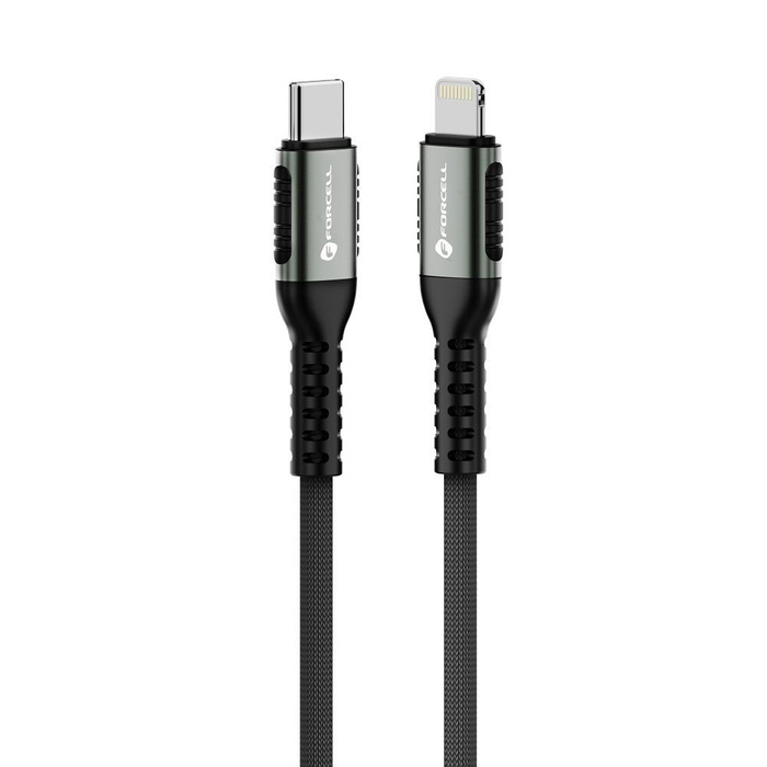 Kabel USB C do Lightning Forcell F-Energy PD 3A 27W Cafule 1,2 m C259 czarny
