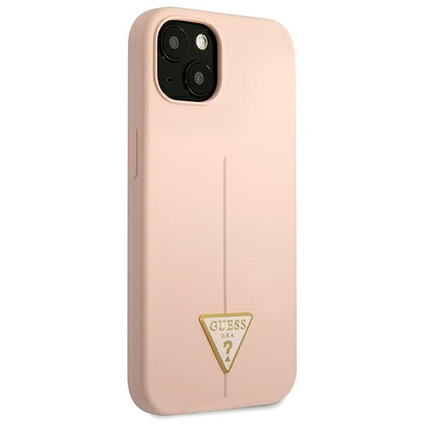 Etui GUESS Apple iPhone 13 Mini Silicone Triangle Różowy Hardcase