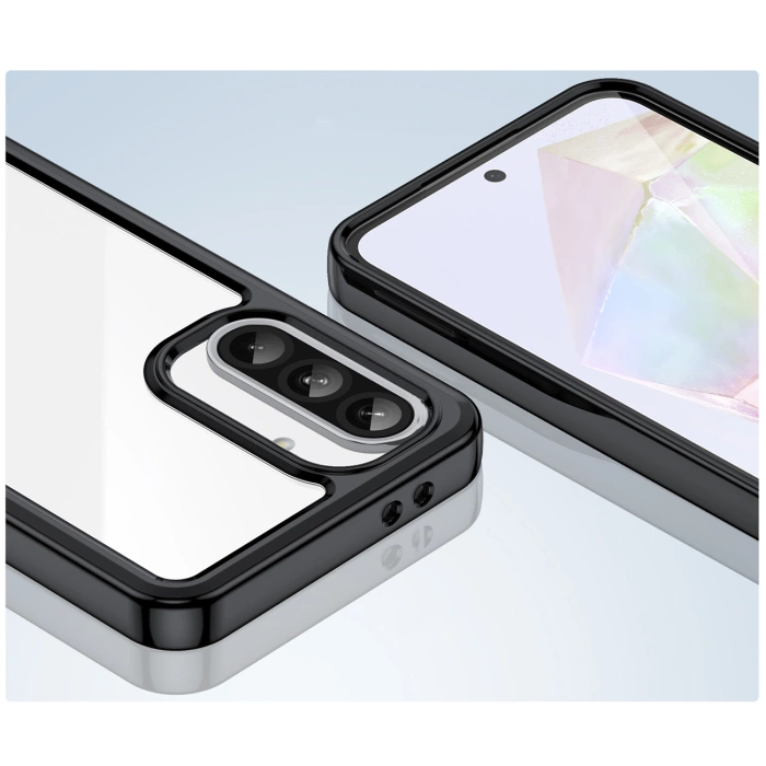 Etui Outer Space Case do Samsung Galaxy A26 pokrowiec z elastyczną ramką - czarne