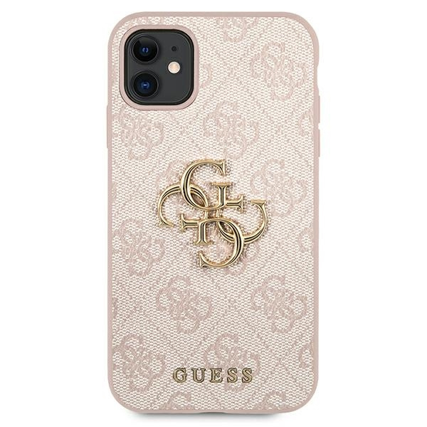 Etui GUESS Apple iPhone 11 4G Big Metal Logo Różowy Hardcase CASE