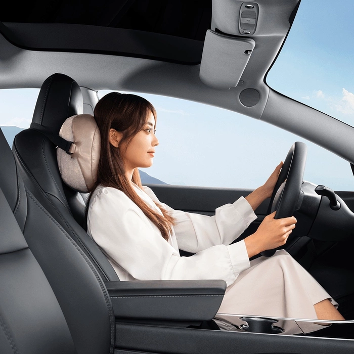 Poduszka na zagłówek samochodowy Baseus Comfort Ride obustronna (szary)