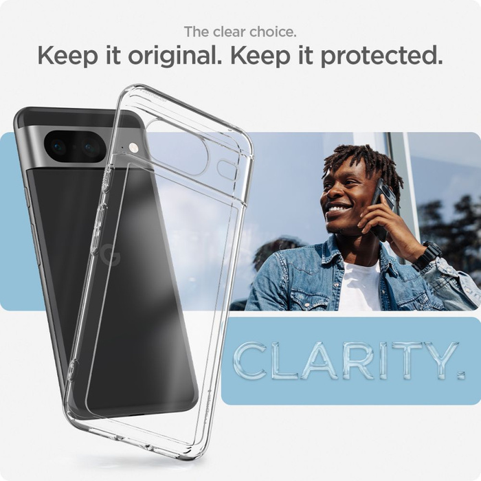 Etui Spigen Ultra Hybrid Google Pixel 8 Crystal Clear Case