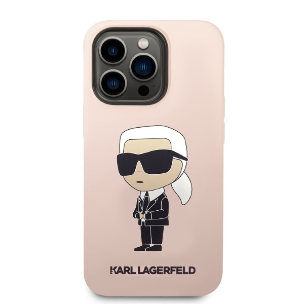 Etui KARL LAGERFELD Apple iPhone 14 Pro Silicone NFT Ikonik Magsafe Różowy Hardcase