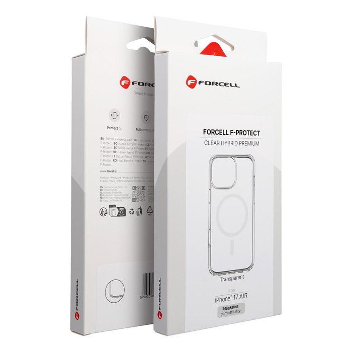 Etui na IPHONE 17 AIR Forcell F-Protect Clear Hybrid Premium zgodny z MagSafe transparentne 0INT