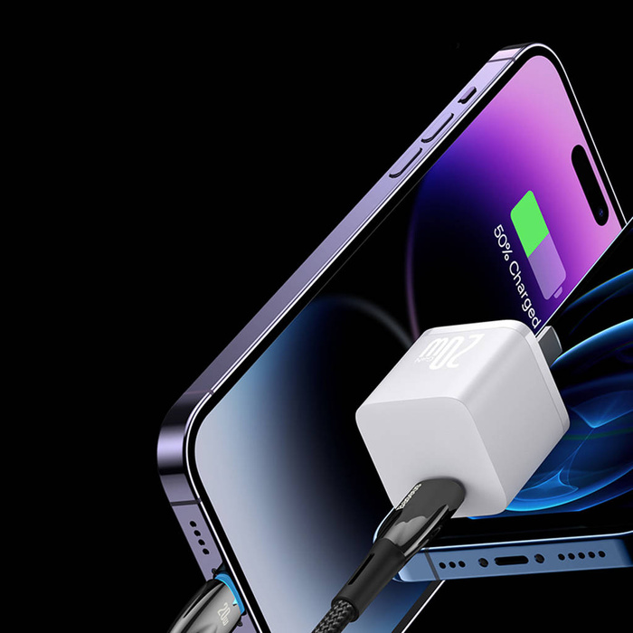 Baseus Glimmer Series kabel z szybkim ładowaniem USB-C 480Mb/s PD 100W 1m czarny