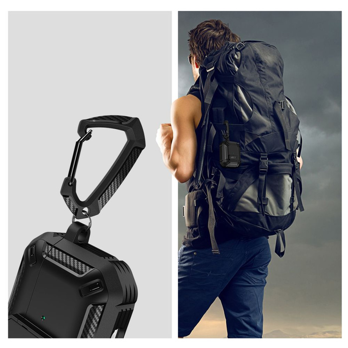 Etui Tech-protect X-carbo Apple Airpods Pro 1 / 2 Black Case