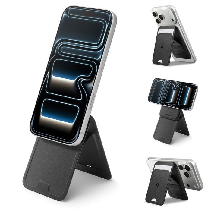 PORTFEL MAGSAFE SPIGEN S314-3 SLIM FOLD UNIWERSALNY CARD HOLDER CZARNY