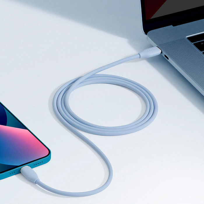 Baseus kabel, przewód USB Typ C – Lightning 20W długość 1,2 m Jelly Liquid Silica Gel – czarny