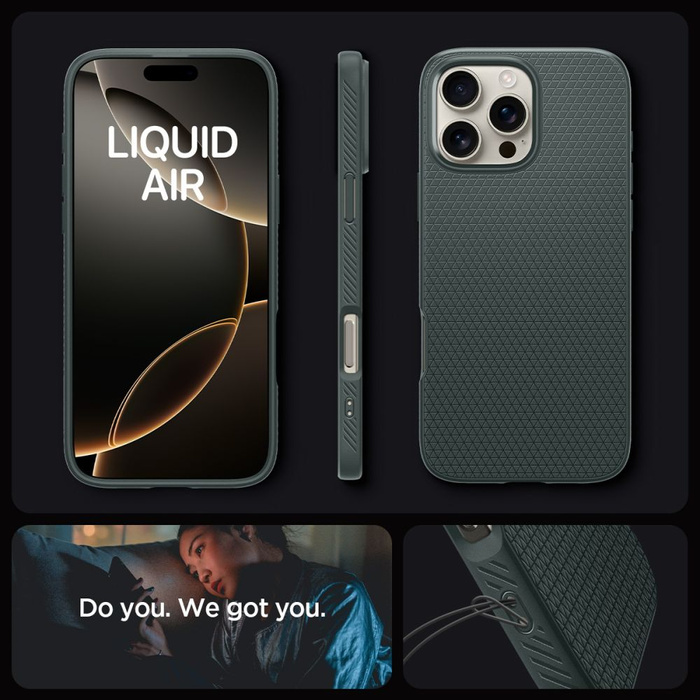 ETUI SPIGEN LIQUID AIR IPHONE 16 PRO MAX ABYSS GREEN